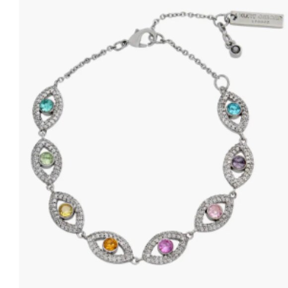 KURT GEIGER LONDONCrystal & CZ Evil Eye Station Bracelet - Picture 2 of 6